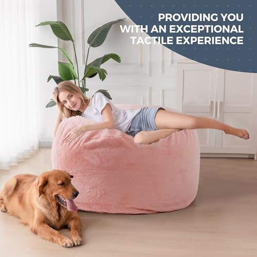Giant Bean Bag Chair Bed, High-Density Foam Filling, Machine Washable W43765