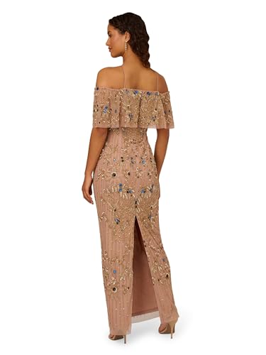 Bead Cold Shoulder Long Dress W6670