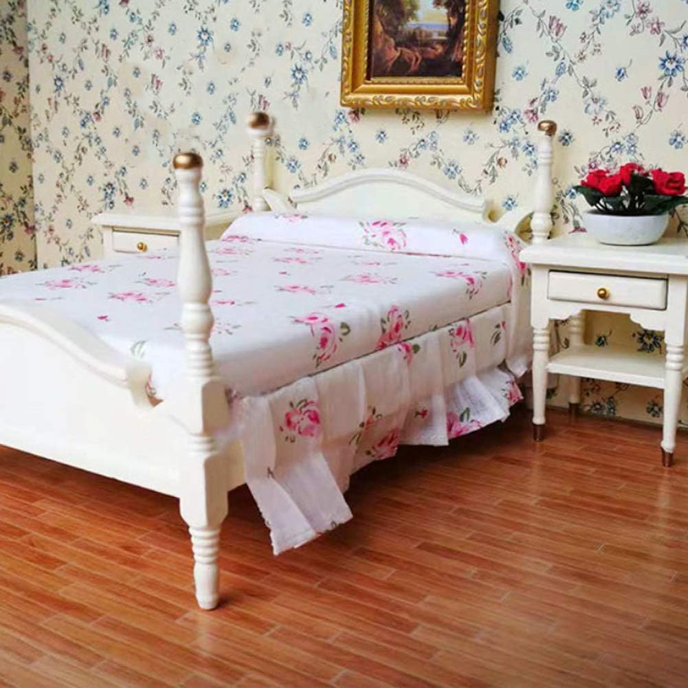 Wood Miniature Bedroom Set for Dollhouse H228