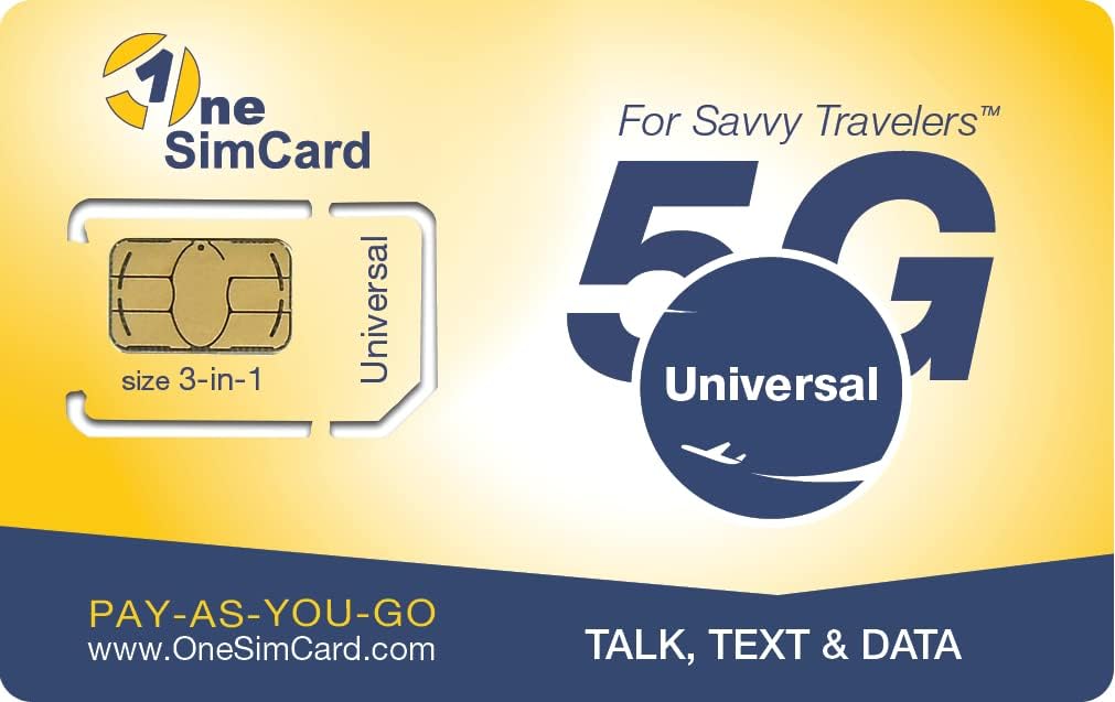 2 Pack Universal 3-in-one SIM Card with $5 Credit S518