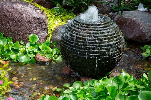 Stacked Slate Sphere Water Fountain J6448