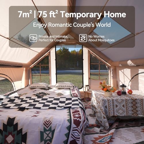 4-6 Person Waterproof Inflatable Camping Tent with Pump J11344