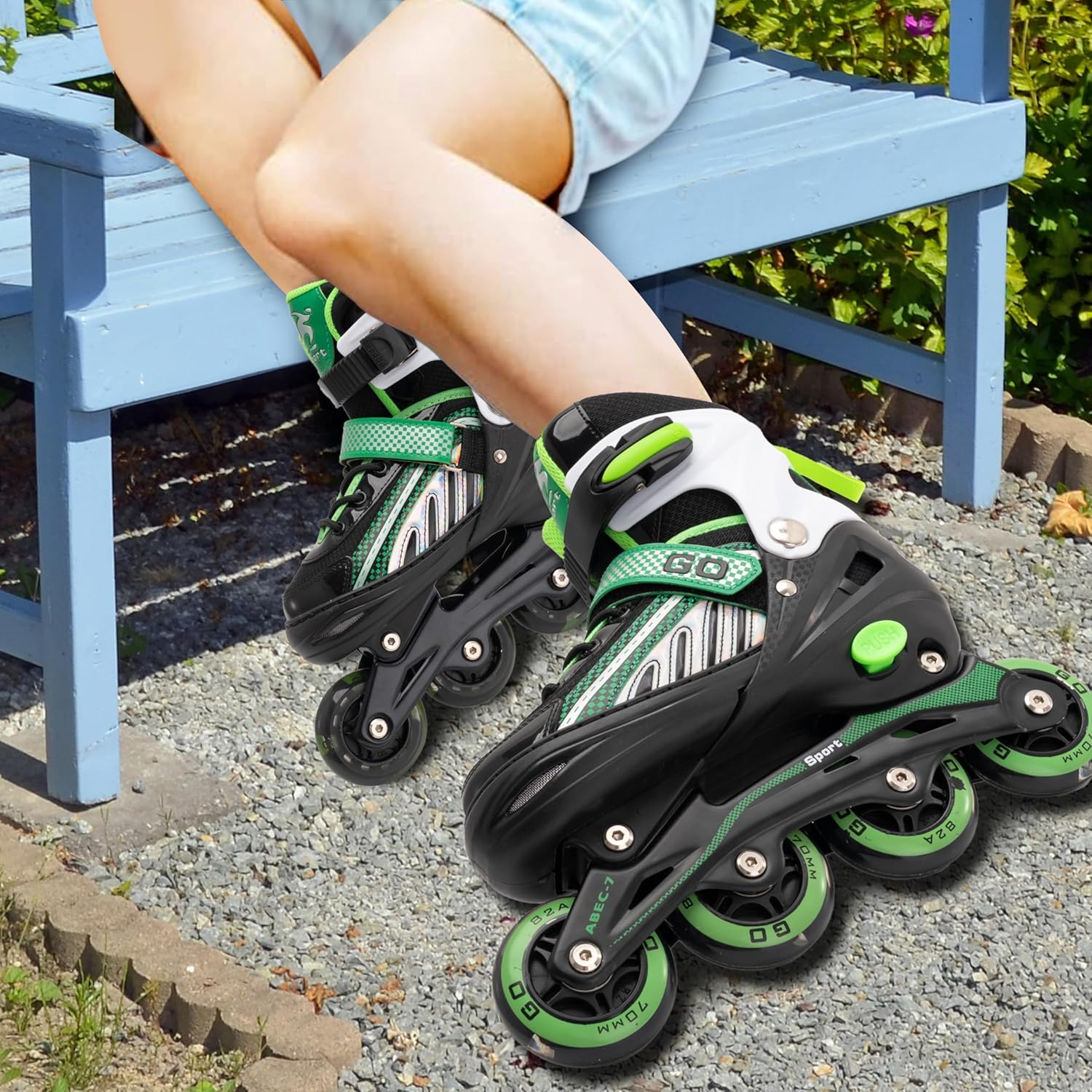Adjustable Inline Skates with Full Light Up Wheels A366