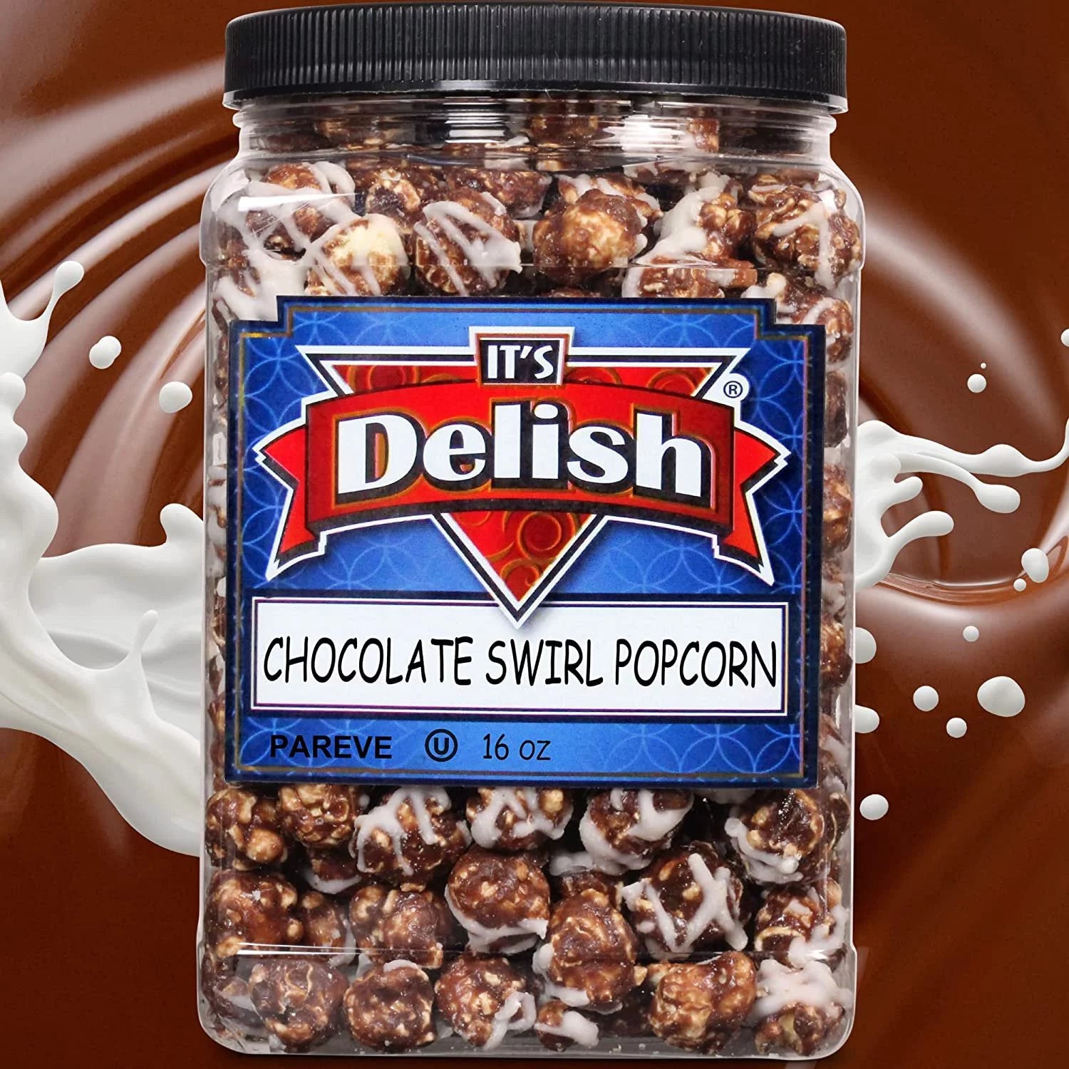 16 Oz Chocolate Swirl Popcorn W254