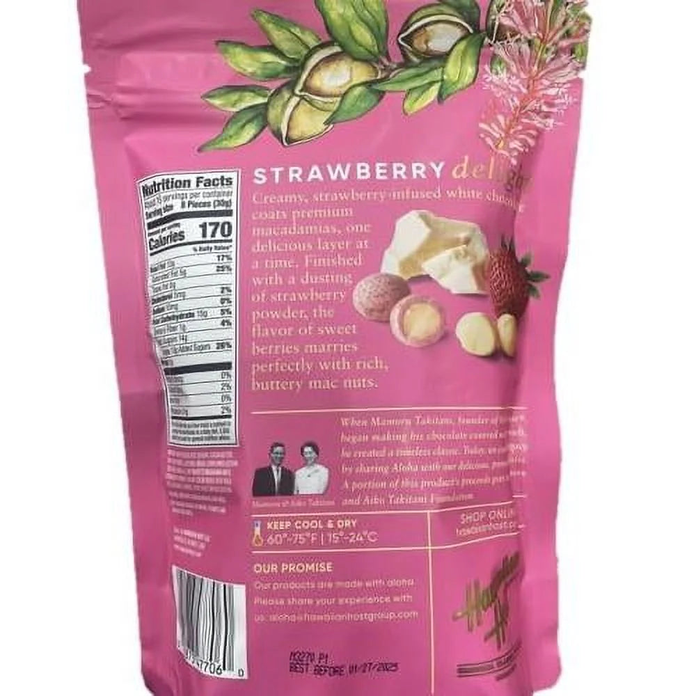 Strawberry And Cream Macadamias Chocolate 16 Oz E76794