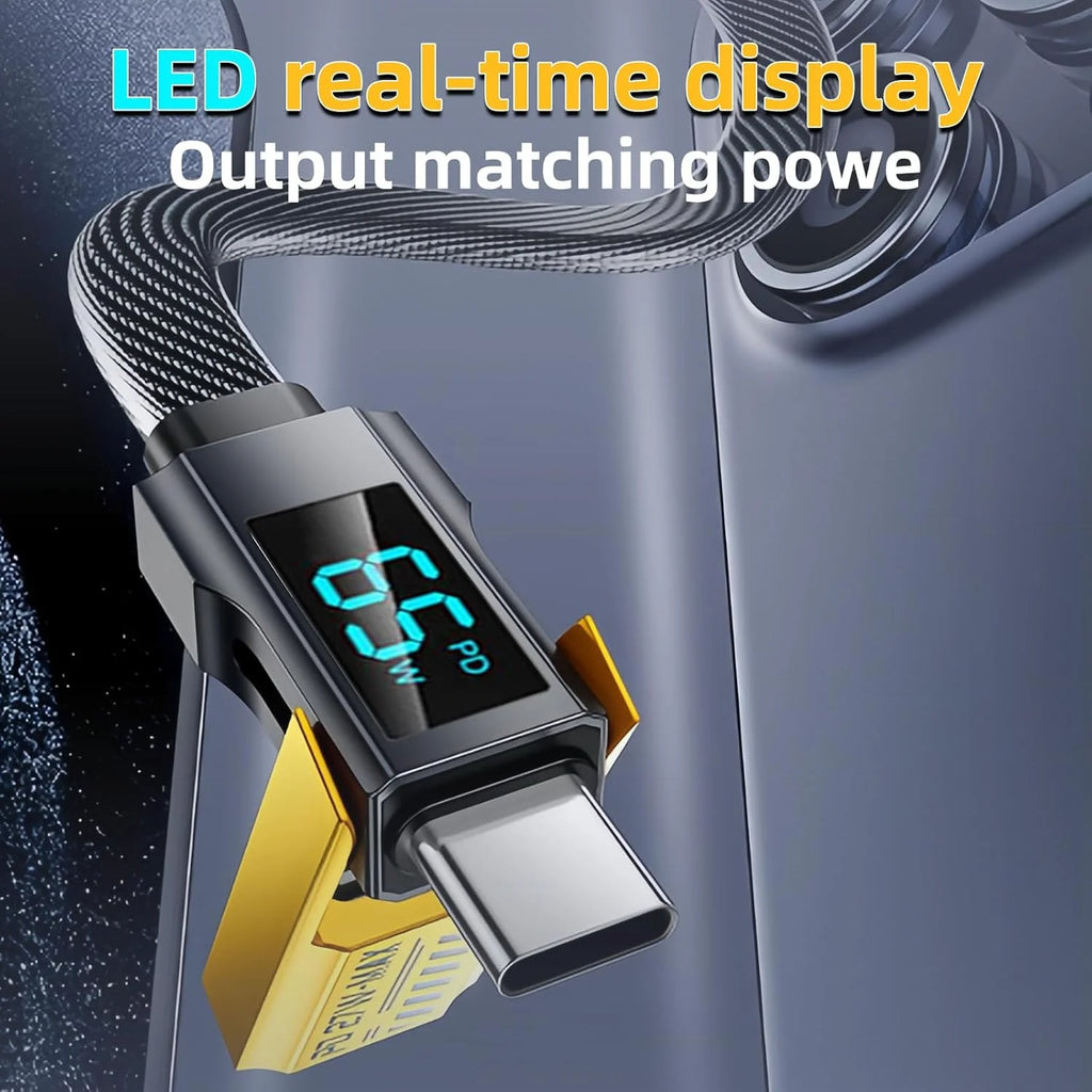 4-in-1 6.6FT fast charging cable with LED display U119