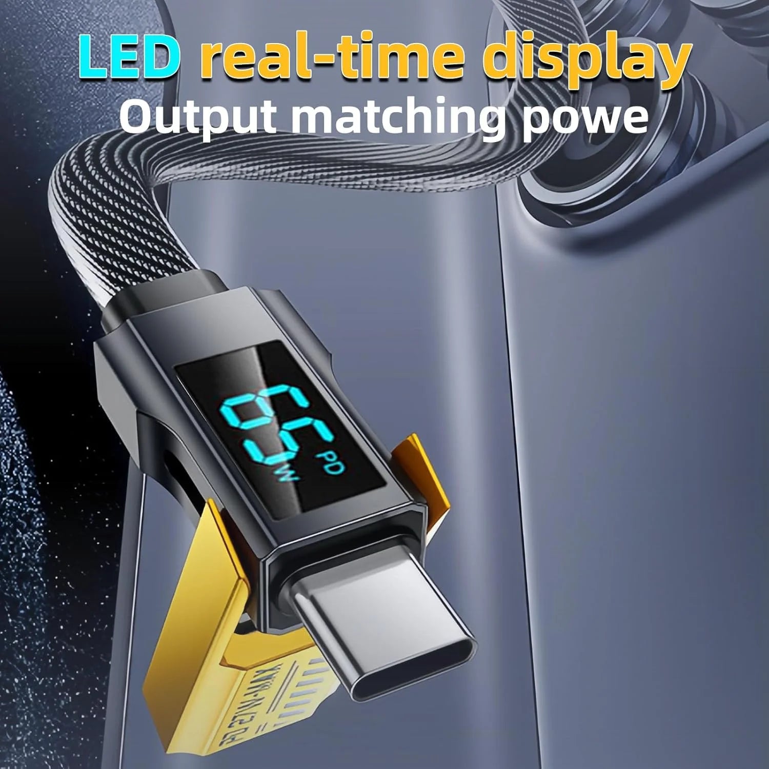 4-in-1 6.6FT fast charging cable with LED display U119