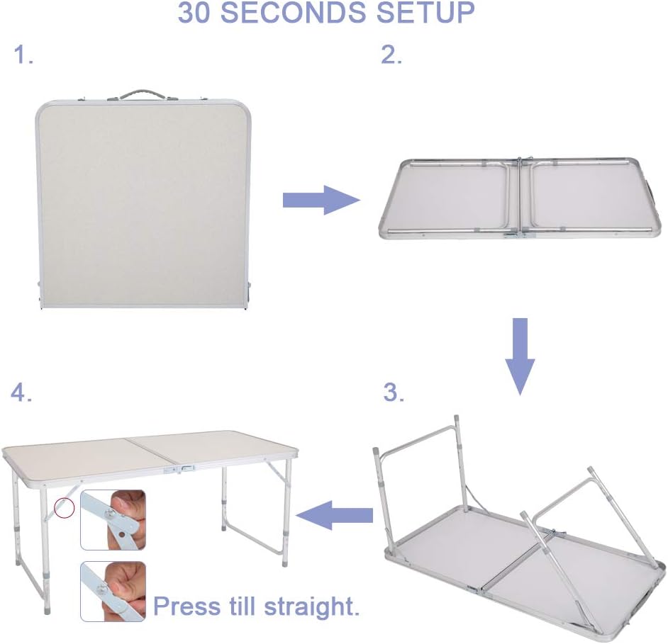 White 4FT Folding Table R12648