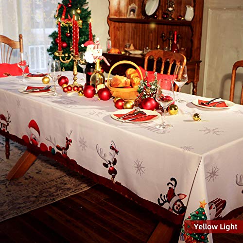 Watercolor Poppy Print Tablecloth 60x102 Inch, Waterproof U3089