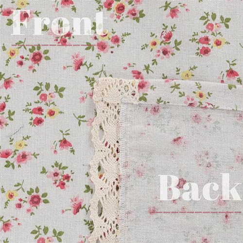 Beige Cotton Linen Tier Curtain 36 Inch Long 1 Panel G383