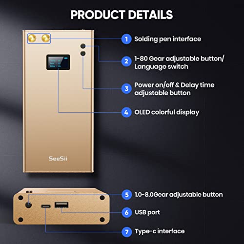 11000mA-h Portable Mini Spot Welder with LCD Screen T8247