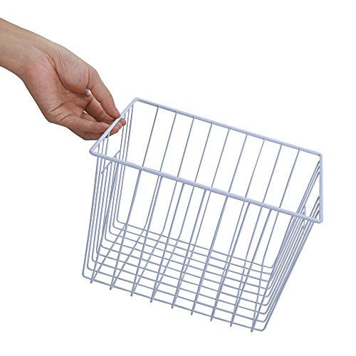 White Wire Freezer Organizer Baskets, Set of 6 H6834