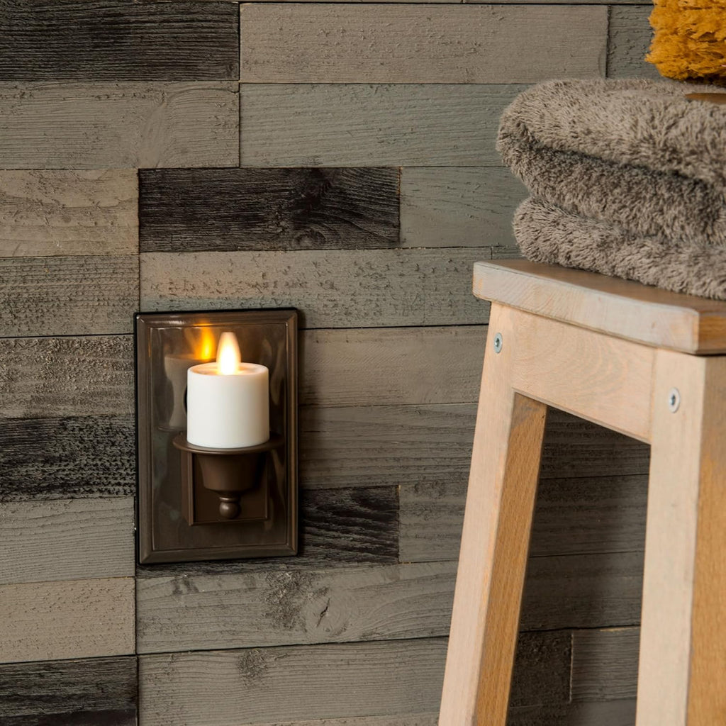 Set of 2 Flameless Candle Nightlight (Bronze) J824