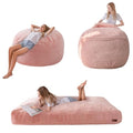 Giant Bean Bag Chair Bed, High-Density Foam Filling, Machine Washable W43765