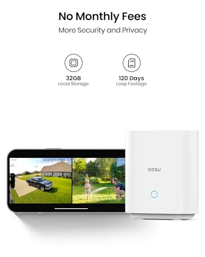5MP Ultra HD Wireless Security Camera System, 2 Camera Kit with 166° Wide Angle, 240-Day Battery Life, Spotlight Camera, 32G Local Storage N58432