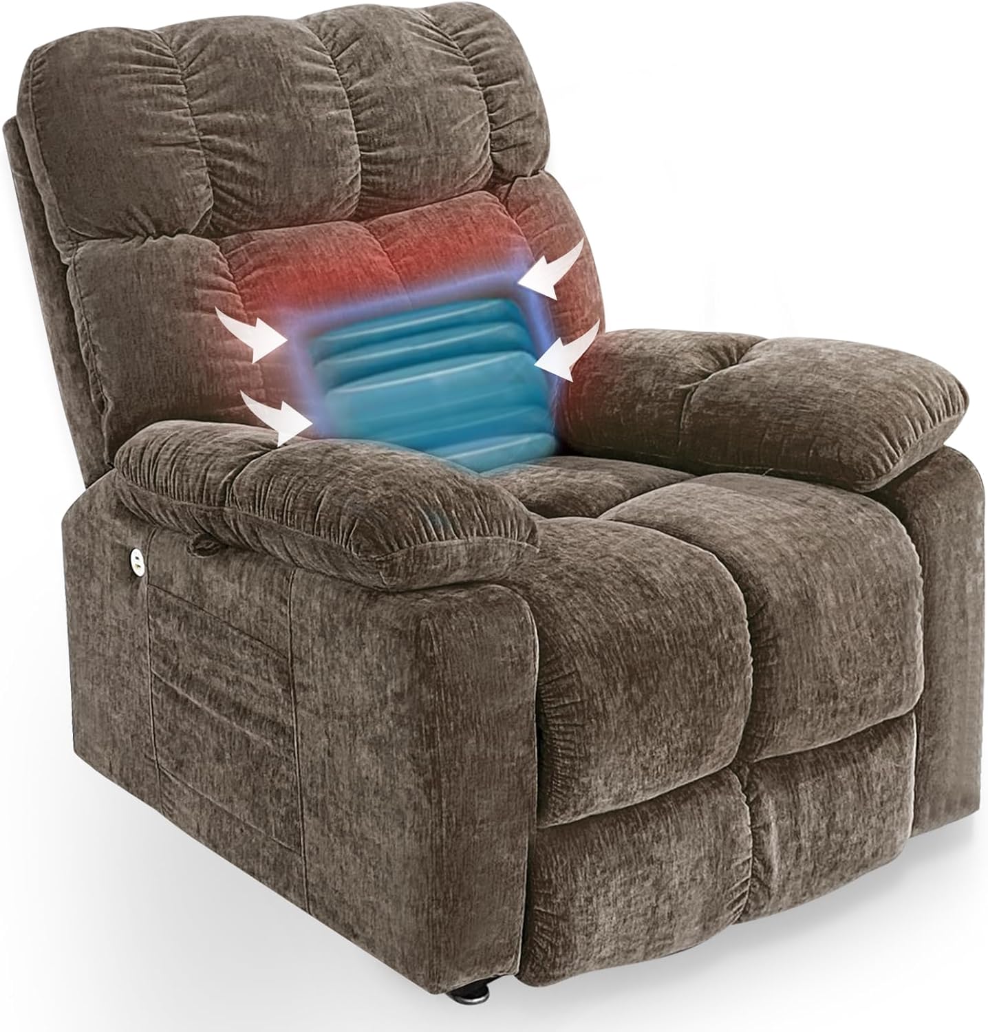 Electric Lift Recliner Sofa with Massage & Heating H34798
