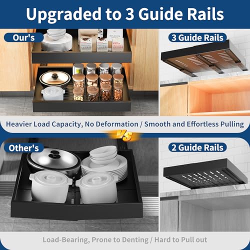 Pull out Cabinet Organizer, Expandable Heavy Duty Slide out Drawers H204