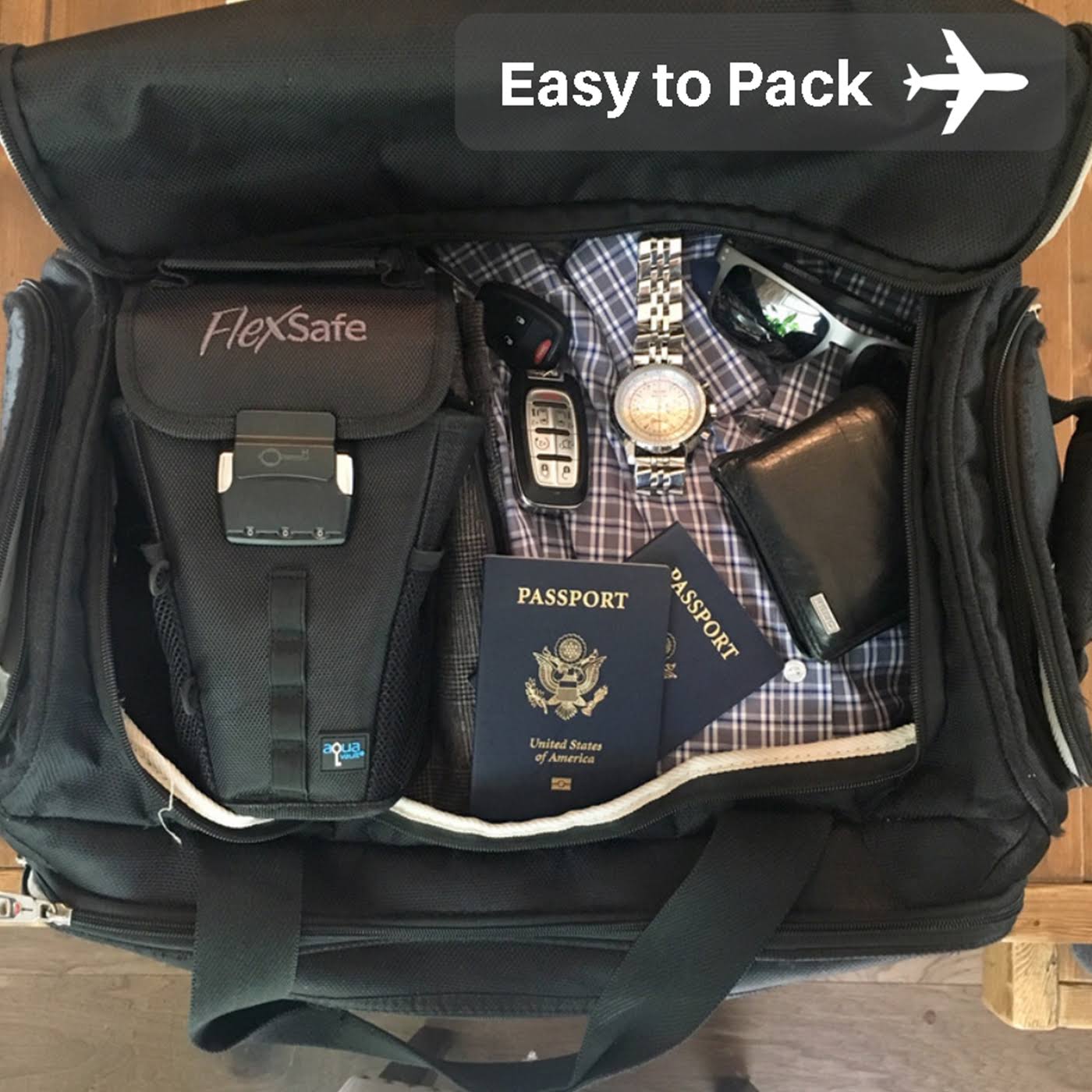 Blue Portable Travel Safe G204917