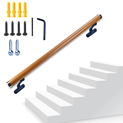 6.5Ft Wooden Non-Slip Wall Mounted Handrail Z36127
