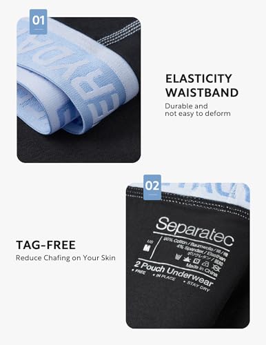 7 Pack Cotton Separate Pouch Briefs V339