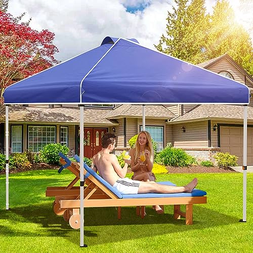 Blue 10x10 Pop Up Canopy Tent with Removable Sidewalls and Mesh Windows W260