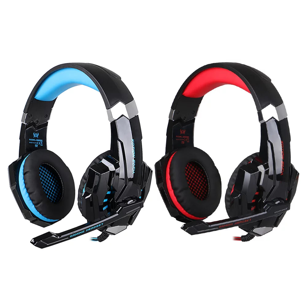 3.5mm Gaming Headphone Over Ear Headset with Mic D202