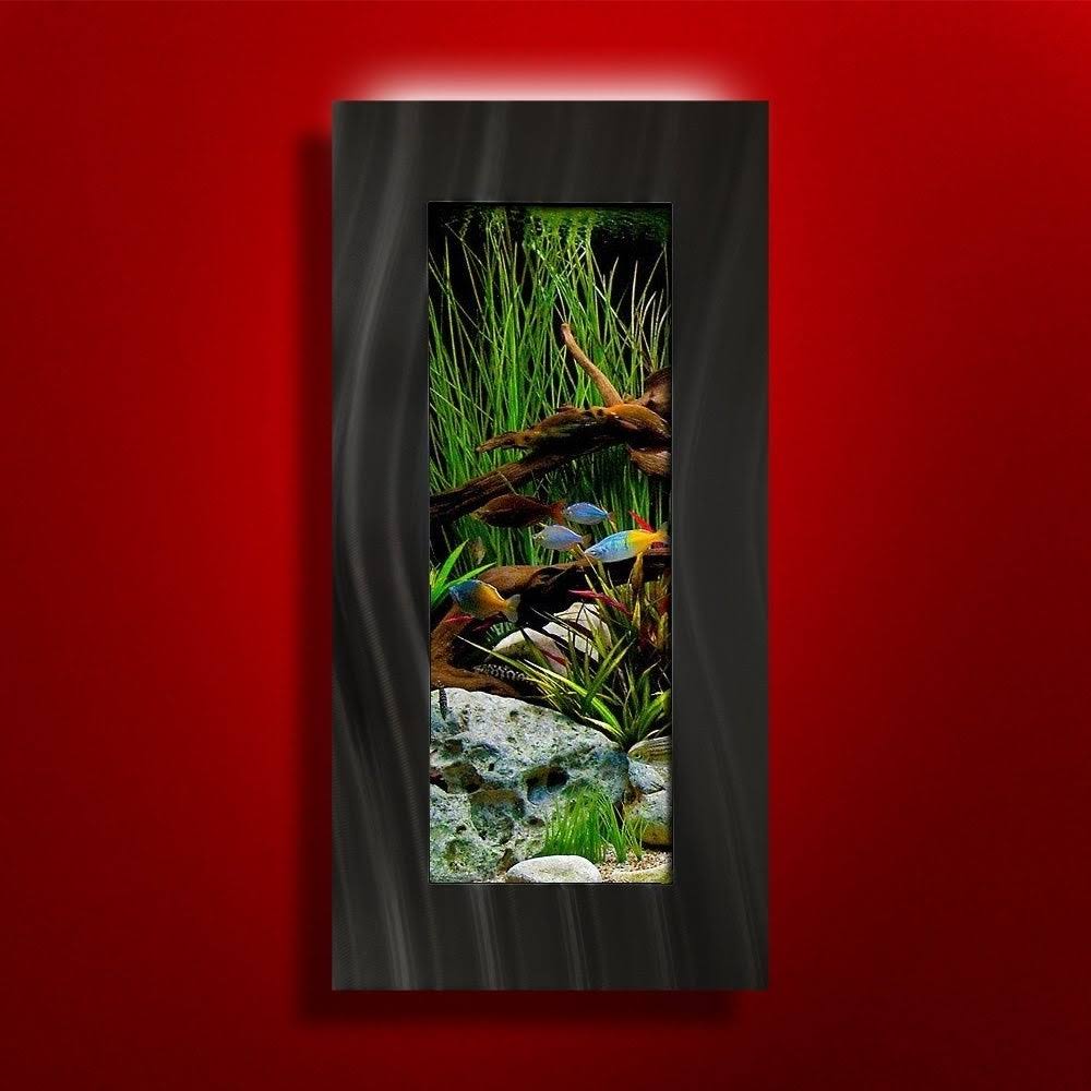 Brushed Black Wall Mounted Aquarium R156098
