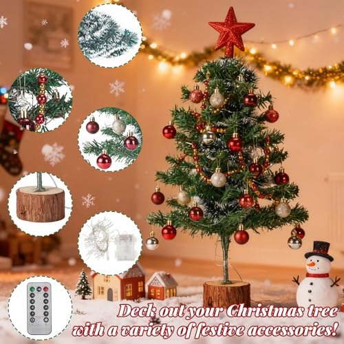 2FT Tabletop Artificial Christmas Tree with Lights B1260
