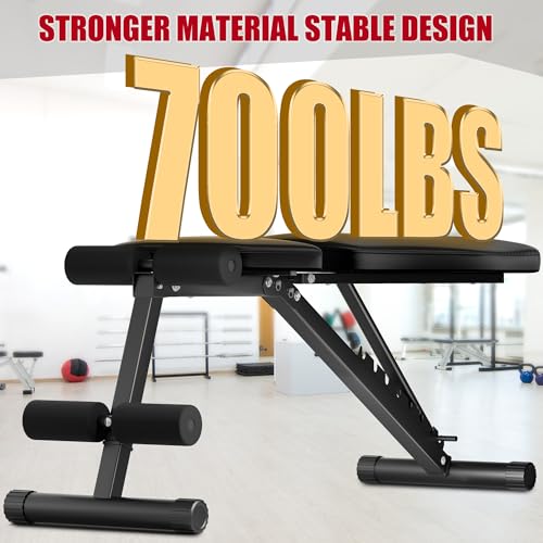 Adjustable Weight Bench Press with 700 LB Capacity Incline/Decline Bench C9326