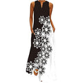 Sleeveless V Neck Loose Maxi Dress with Pocket T673