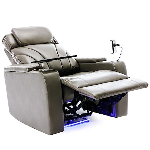 Grey PU Leather Power Recliner Sofa L968571