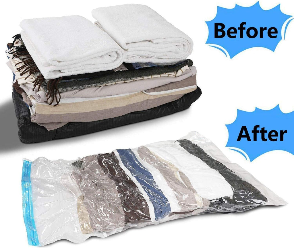 12 Pack Roll Up Reusable Vacuum Storage Bags (Jumbo×4, Large×4, Small×4) V70310
