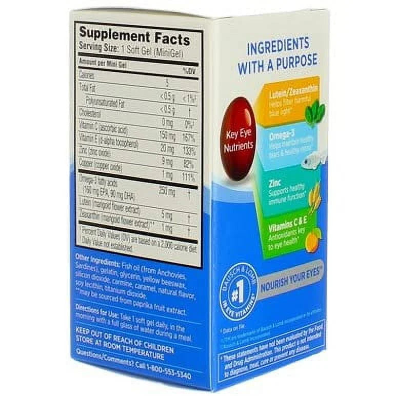 50 ea Pack of 4 Eye Vitamin Softgels G5928