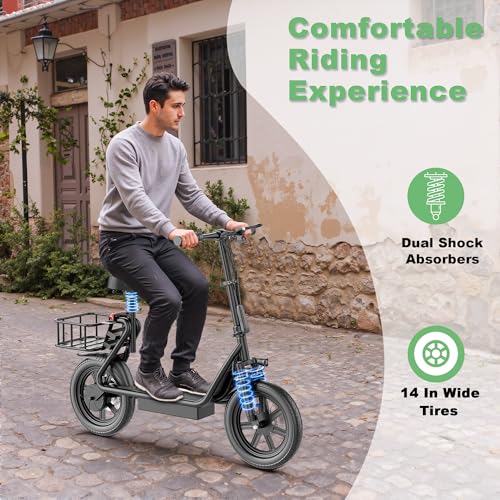 Electric Scooter with Folding Dual Braking Dual Suspension L59685