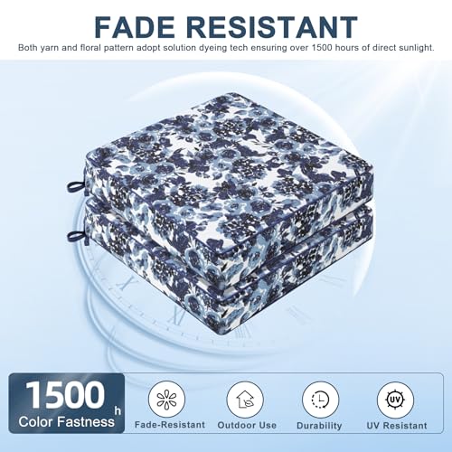 Beige Waterproof Outdoor Seat Cushions Set of 2 R123