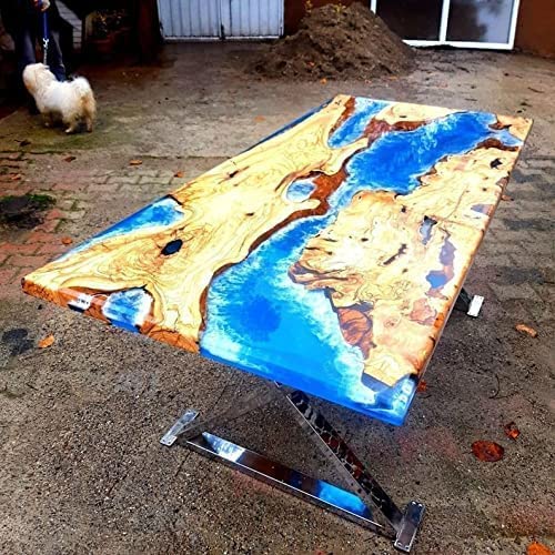 Epoxy Table Top (36x24 Inch) with 18 Inches Tall Legs M74878