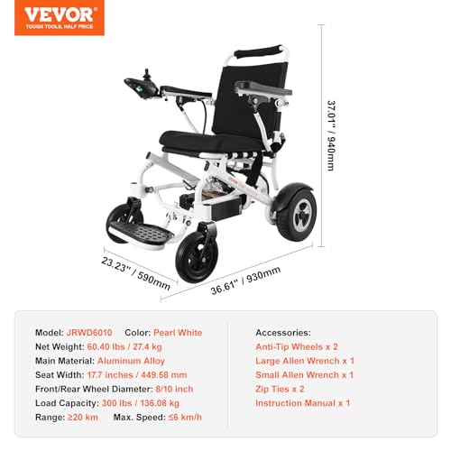 Lightweight Foldable Aluminum Alloy Electric Wheelchair J89152