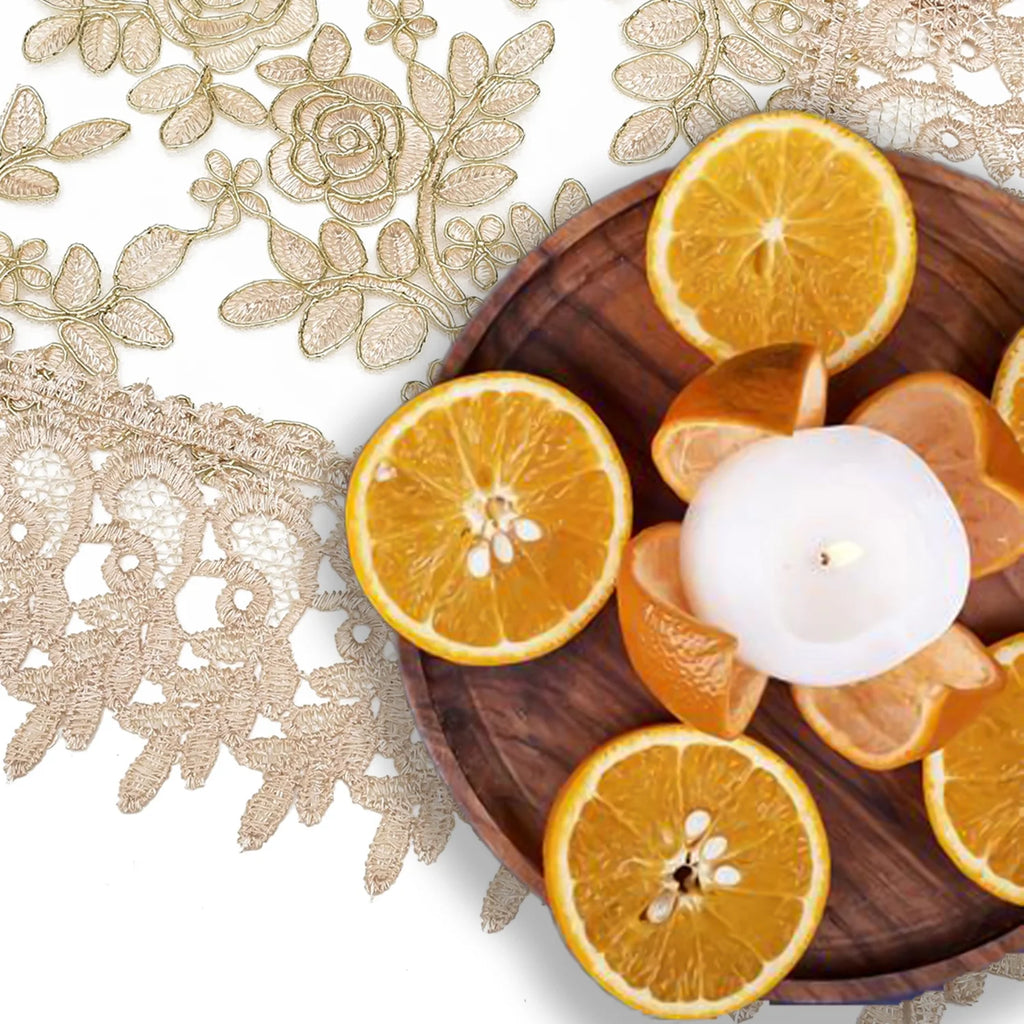 100% Polyester Lace Table Runner U80345