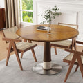 Walnut Round Wooden Dining Table 43.3" M83248