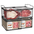 2 Pack Expandable Metal Freezer Organizer Bins with Handle E98535
