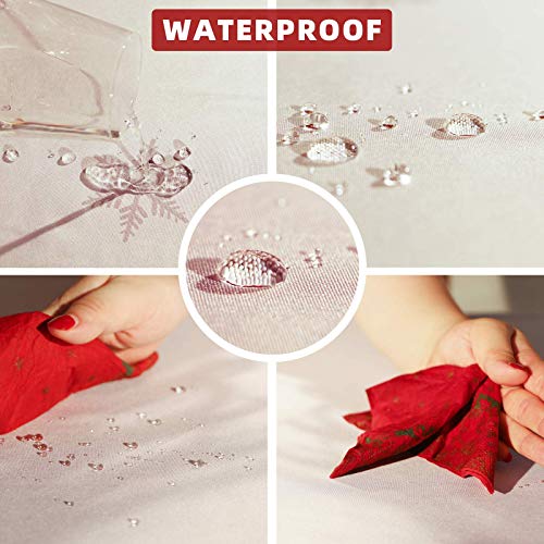Watercolor Poppy Print Tablecloth 60x102 Inch, Waterproof U3089