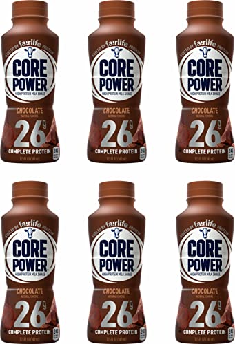 Chocolate Protein Shake, 14 fl oz, 26 gm, Pack of 6 Bottles Y86715