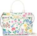Cream Medium Top Zip Satchel Crossbody L6866