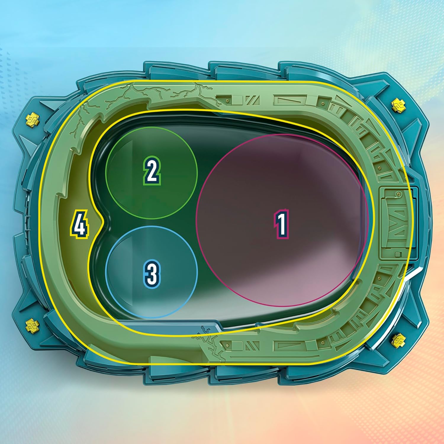 Battle Set Stadium with 2 Spinning Tops and 2 Launchers L872469
