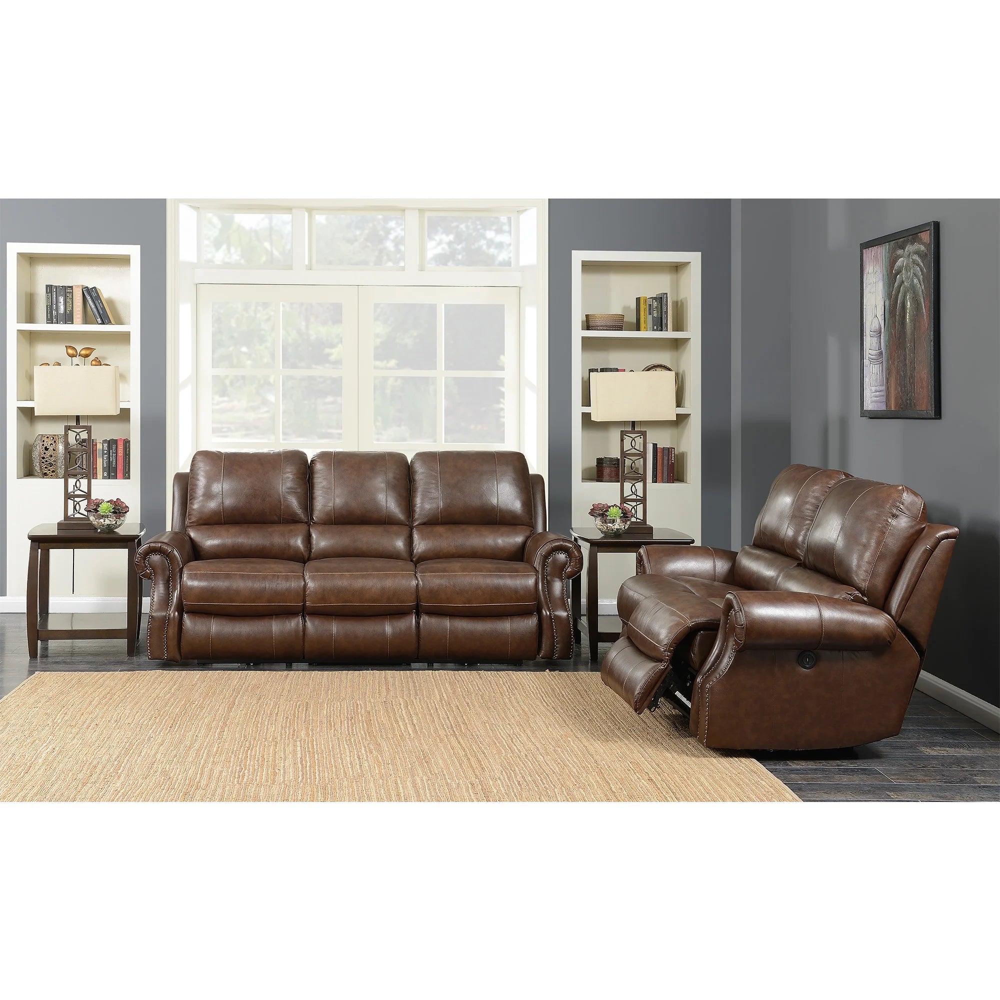Saddle Brown Power Motion Loveseat Z89772