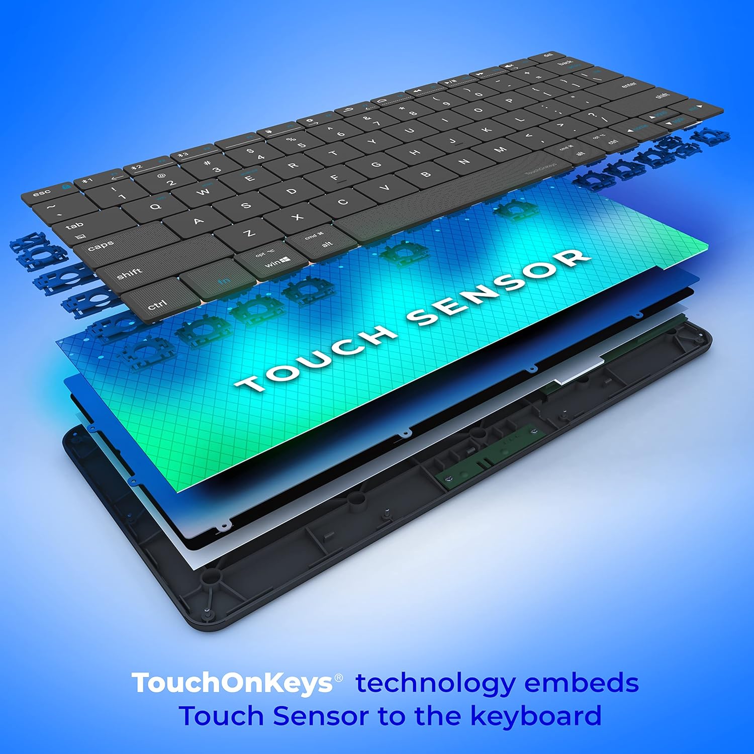 Smart Bluetooth Wireless Keyboard with Touchpad S666718