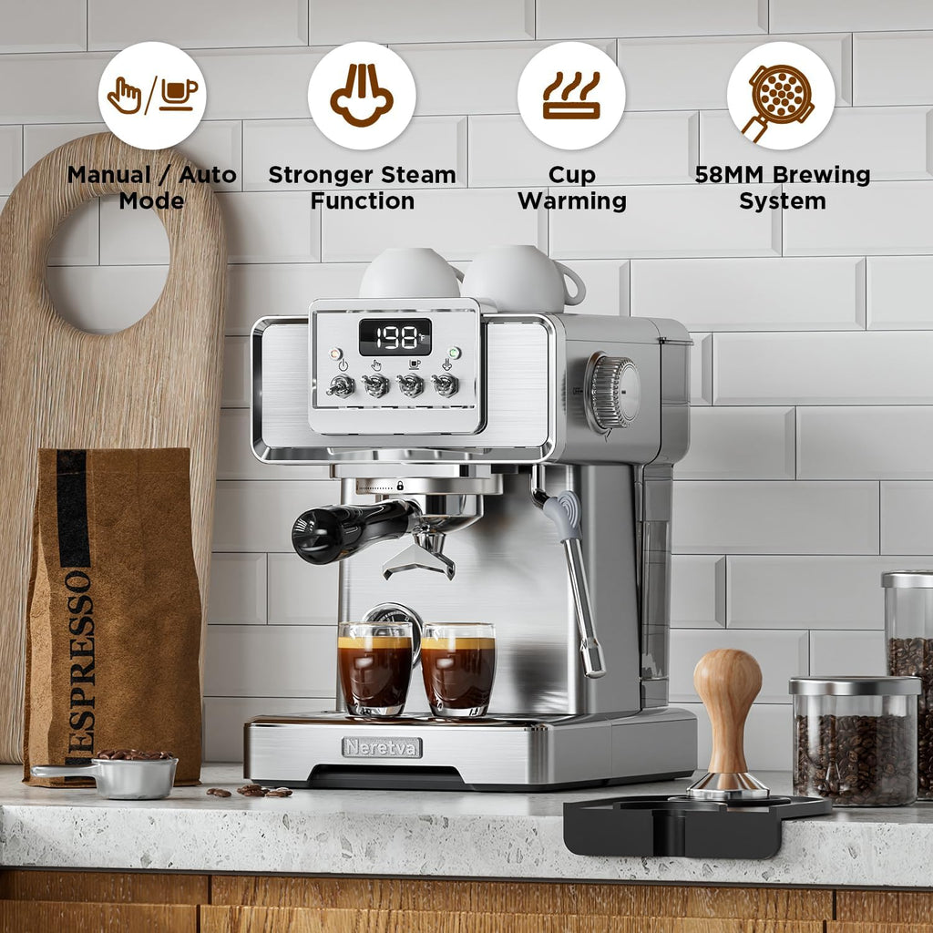 15 Bar Stainless Steel Espresso Machine with Milk Frother Z615416