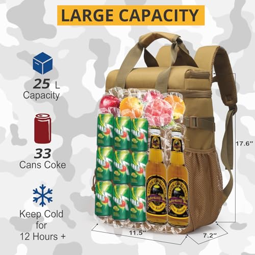 Soft Cooler Backpack Insulated Waterproof Leak Proof N3780