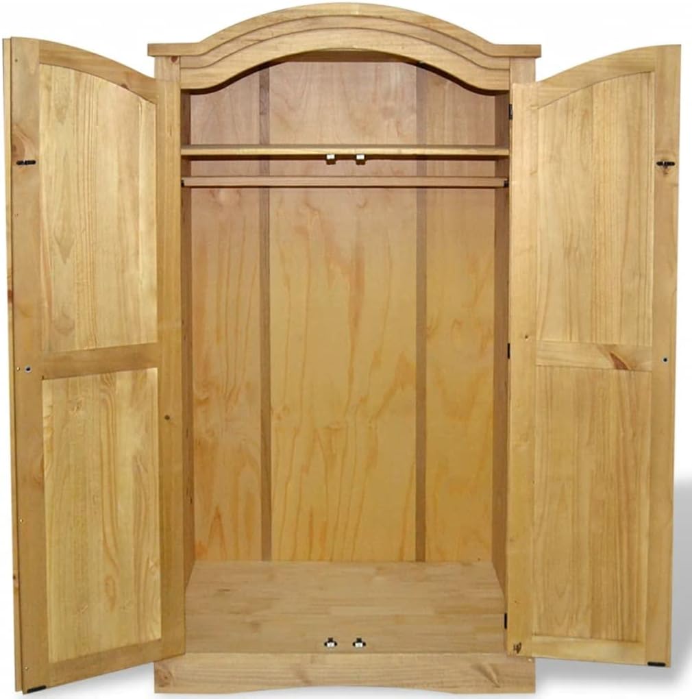Solid Pinewood 2 Door Wardrobe O200