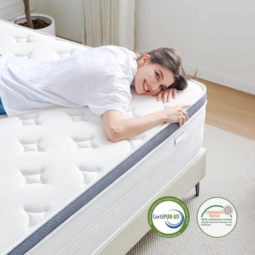 14 Inch Queen Size Gel Memory Foam Mattress with Individually Pocketed Springs L58969